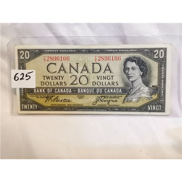 1954 $20 Bill, Beattie Coyne, high grade
