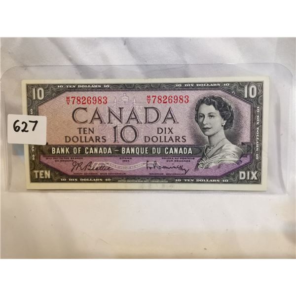 1954 $10 Bill, Beattie Rasminsky, AU