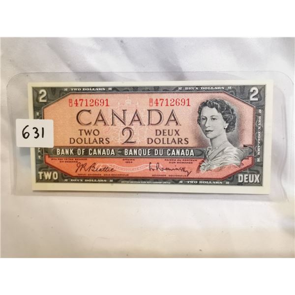1954 $2 Bill, Beattie Rasminsky, AU