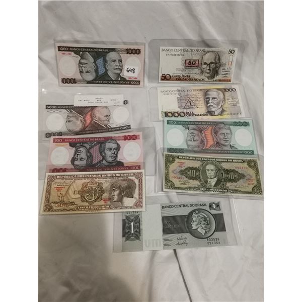 Lot of Brasil UNC Bills