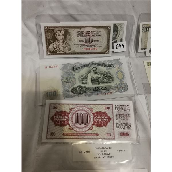 Lot of European Unc Bills