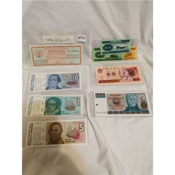 Lot of UNC World Bills