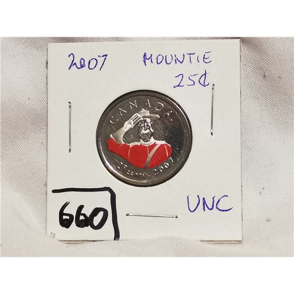 2007 RCMP 25 cent, Colourized