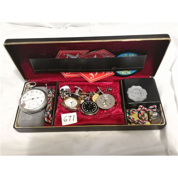 Men's Jewelry Container with content