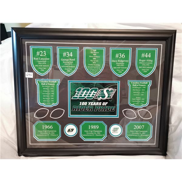 100 Years of Saskatchewan Roughriders Celebration Display