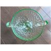 Image 6 : URANIUM GLASS TWO HANDLED SUGAR BOWL NO CHIPS OR CRACKS BEAUTIFUL GLOW