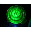 Image 1 : URANIUM GLASS REAMER LOVELY GLOW CHIPS ON BOTTOM NONE ON TOP SEE PICTURE