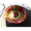 Image 3 : LARGE GOOFUS GLASS SERVING BOWL OVER 9” DIAMETER RED AND GOLD