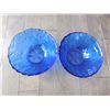 Image 1 : 2-COBALT BLUE, 5” DIAMETER, WITH EMBOSSED SEA LIFE DESIGN