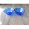 Image 2 : 2-COBALT BLUE, 5” DIAMETER, WITH EMBOSSED SEA LIFE DESIGN