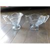 Image 1 : ART DECO, FLORAL ETCHED GLASS, CREAM AND SUGAR