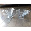 Image 2 : ART DECO, FLORAL ETCHED GLASS, CREAM AND SUGAR