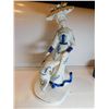 Image 1 : LADY WALKING DOG, PORCELAIN FIGURINE, GERMAN NORITAKE