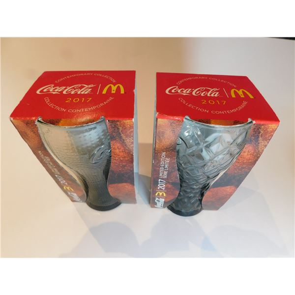 2-MCDONALDS 2017 COCA A COLA GLASSES NIB