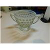 Image 1 : ANCHOR HOCKING MOON STONE HOBNAIL TWO HANDLED SUGAR BOWL