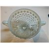 Image 4 : ANCHOR HOCKING MOON STONE HOBNAIL TWO HANDLED SUGAR BOWL