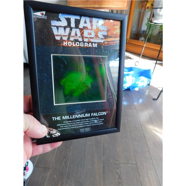 STAR WARS MILLENIUM FALCON 5 X 7” FRAMED HOLOGRAM