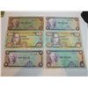 Image 1 : 6 JAMAICAN BANK NOTES