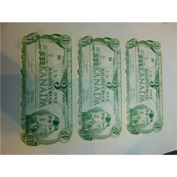 3 MURONEY BALONEY BUCKS