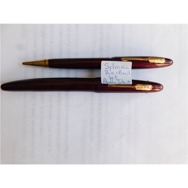 SYLVANIA FOUNTAIN PEN AND PENCIL SET