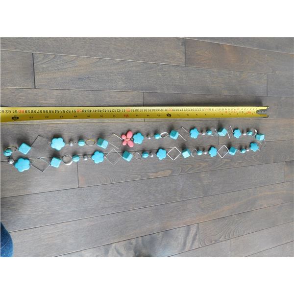 STERLING AND TURQUOISE NECKLACE