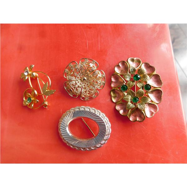 4-VINTAGE BRAOCHES