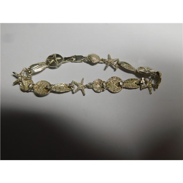 STERLING BEACH THEMED BRACELET