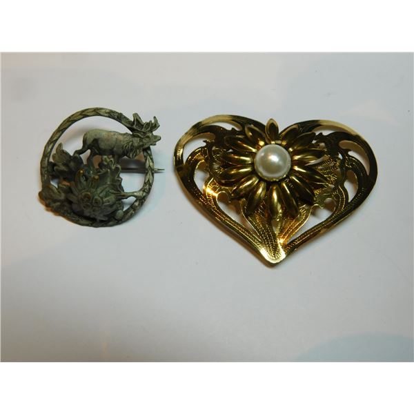 2 VINTAGE BRAOCHES