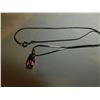Image 4 : PINK STONE PENDANT ON STERLING NECKLACE