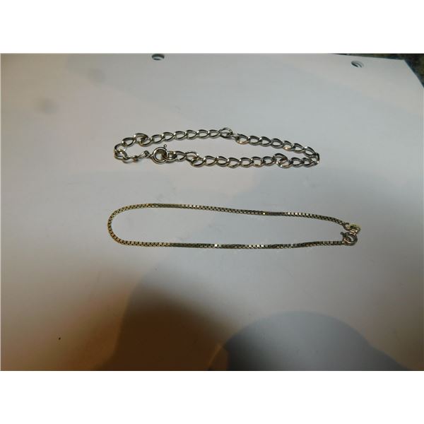 2 STERLING BRACELETS