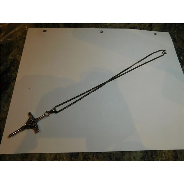 STERLING CROSS ON STERLING CHAIN