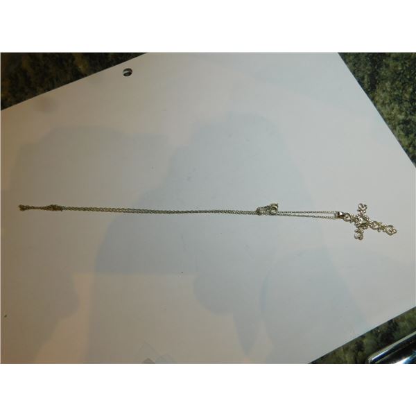 STERLING CROSS ON STERLING CHAIN