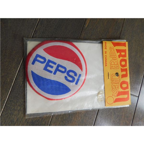 VINTAGE IRON ON PEPSI CREST