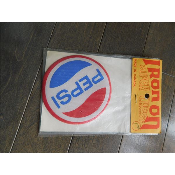 VINTAGE IRON ON PEPSI CREST