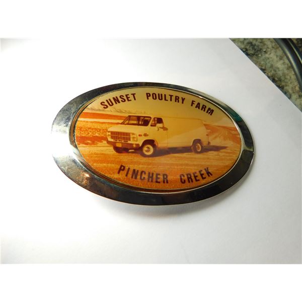VINTAGE PINCHER CREEK BELT BUCKLE