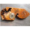 Image 1 : WOOD SLAB CLOCK WITH BAROMETER