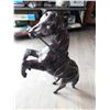 Image 1 : LEATHER REARING HORSE, ANTIQUE
