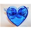 Image 3 : COBALT BLUE TWO DOVE SIGNED PAPERWEIGHT, SIGNED RON RAY 1990