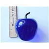 Image 3 : COBALT BLUE APPLE PAPERWEIGHT SIGNED MARK ARMSTRONG