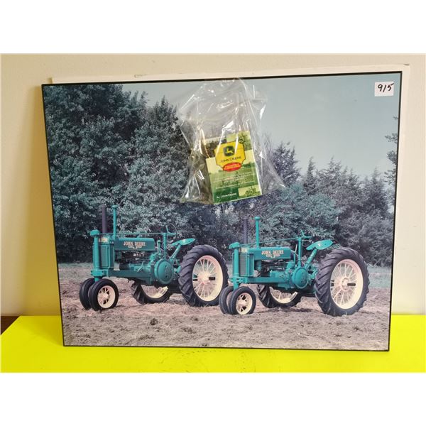 John Deere Picture (20x16”) & John Deere Sealed Deck of Cards