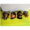 Image 1 : (4) Chalk-Head Figurines