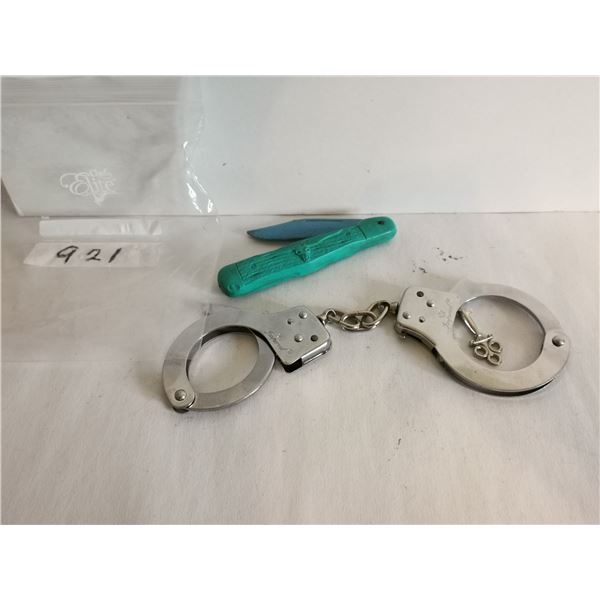 Set of Handcuffs, Vintage Rubber Knife