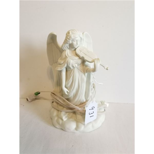 Angel Playing Violin Ceramic Nightlight, 9”