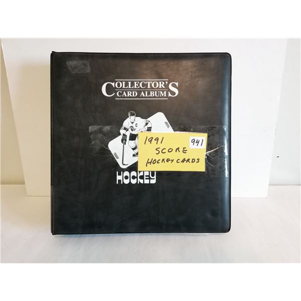 1991 Score NHL Hockey Cards in Binder
