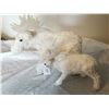 Image 1 : (2) Moose Figurines – 15” & 11”