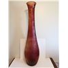 Image 4 : 39” Tall Glass Amber Vase