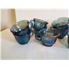 Image 2 : (12) Vintage Blue Indiana Carnival Glass Punchbowl Cups
