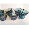 Image 3 : (12) Vintage Blue Indiana Carnival Glass Punchbowl Cups
