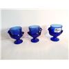 Image 3 : Vintage Cobalt Blue Chicken Egg Cups – 2.5” tall