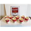 Image 1 : (8) Campbell’s Soup Cups & Campbell’s Soup Sign (8x12”)